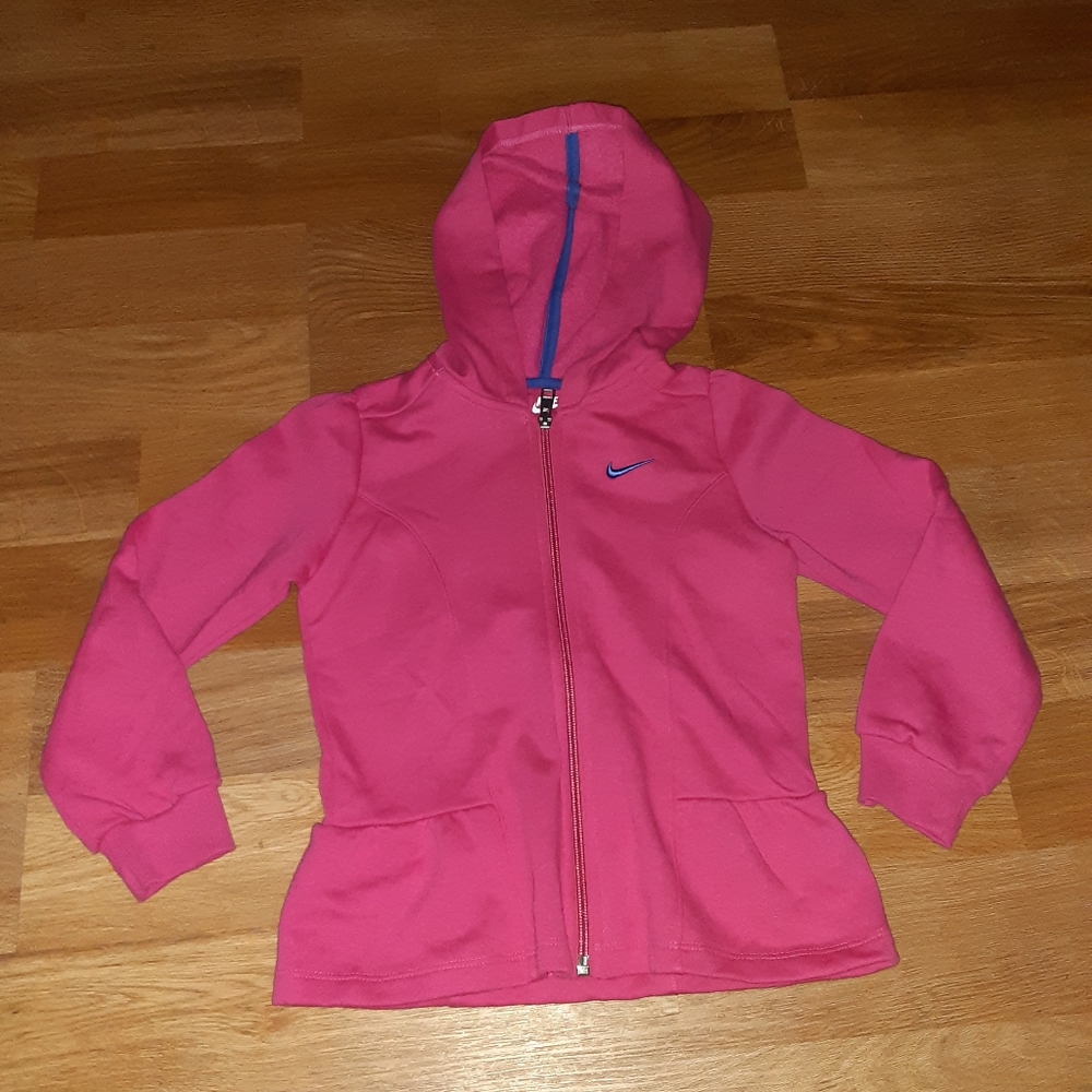 Nike little girls 6x pink zip front jacket